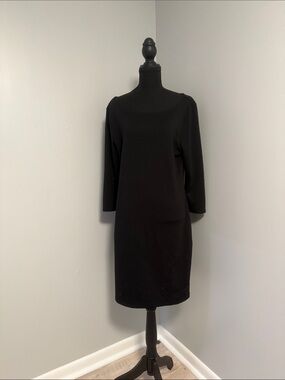 Old Navy Black Long Sleeve Shift Dress
